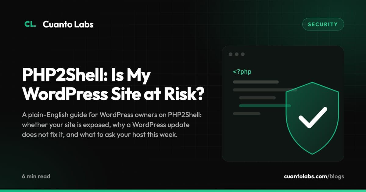 PHP2Shell: Is My WordPress Site at Risk?