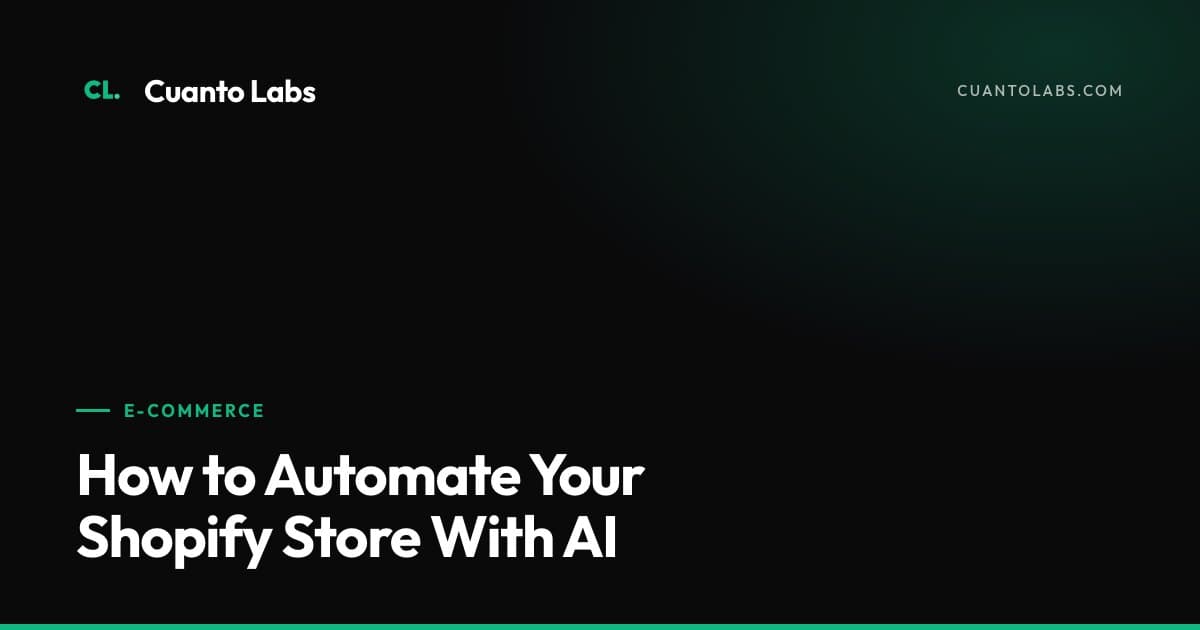 How to Automate Your Shopify Store With AI