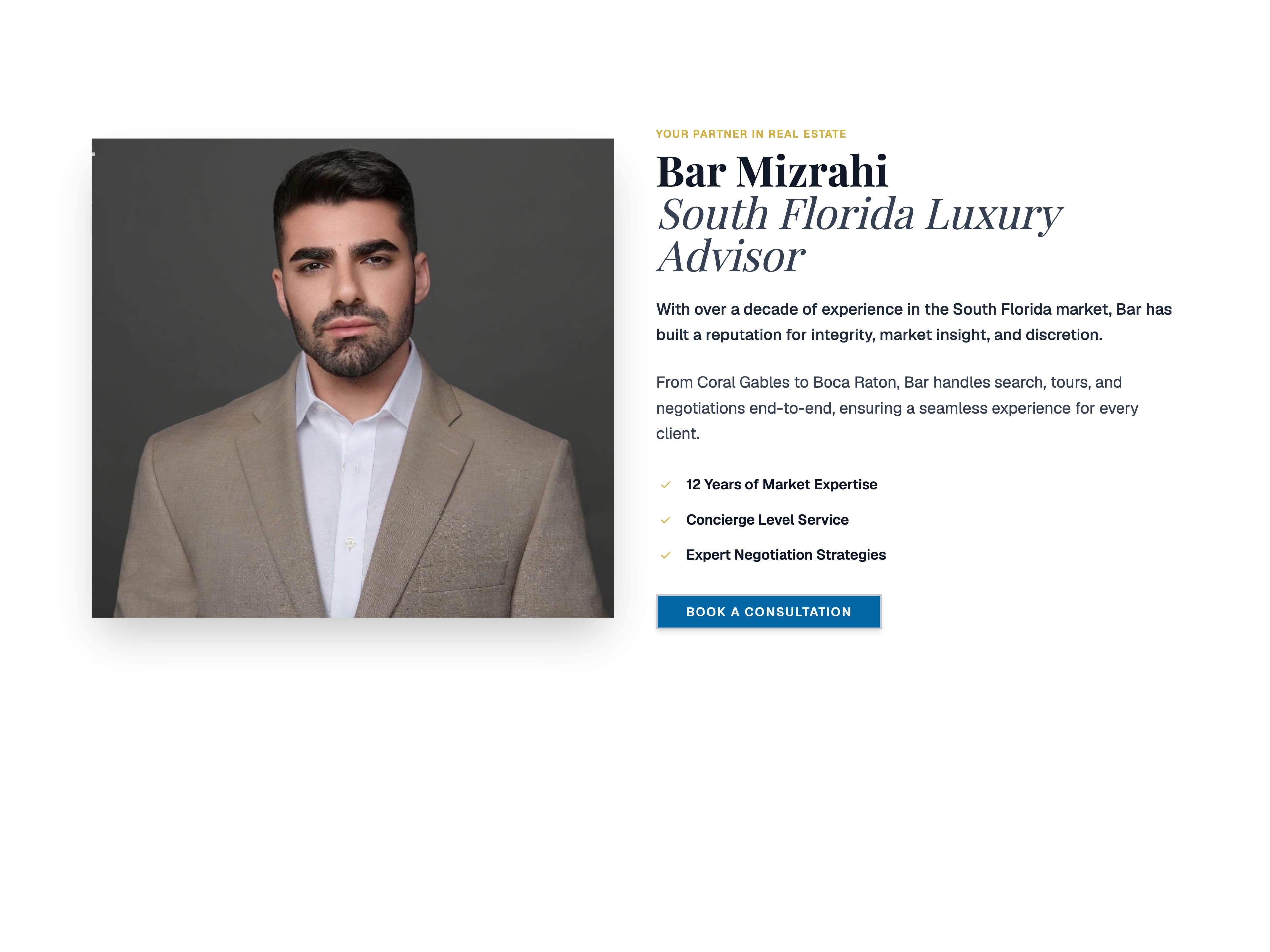 Bar Mizrahi Realty: About the agent