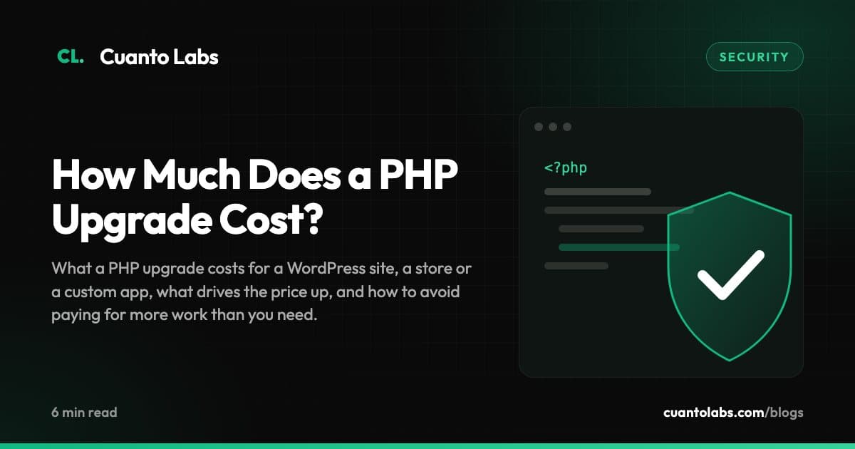 How Much Does a PHP Upgrade Cost?
