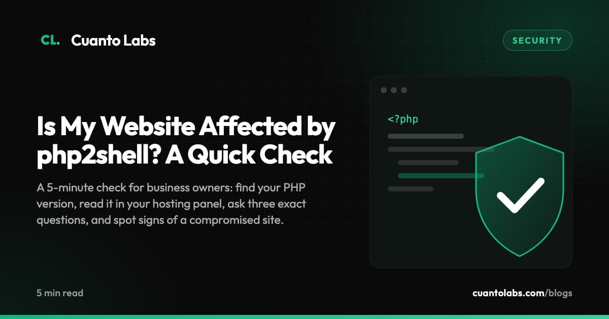 Is My Website Affected by php2shell? A Quick Check
