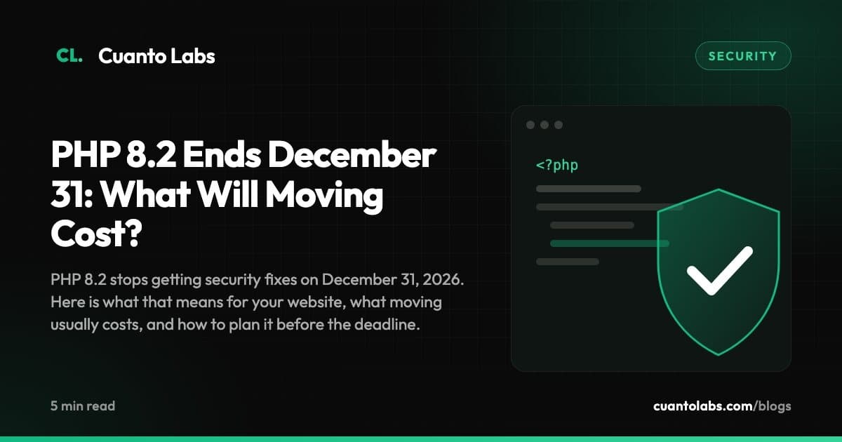 PHP 8.2 Ends December 31: What Will Moving Cost?