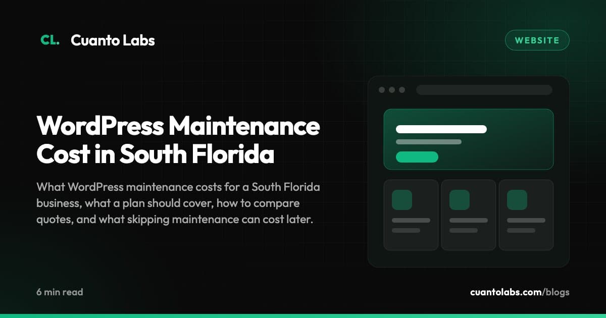 WordPress Maintenance Cost in South Florida