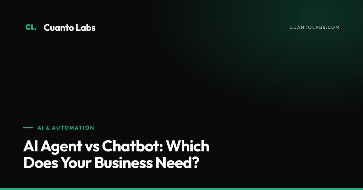 AI Agent vs Chatbot: Which Does Your Business Need?
